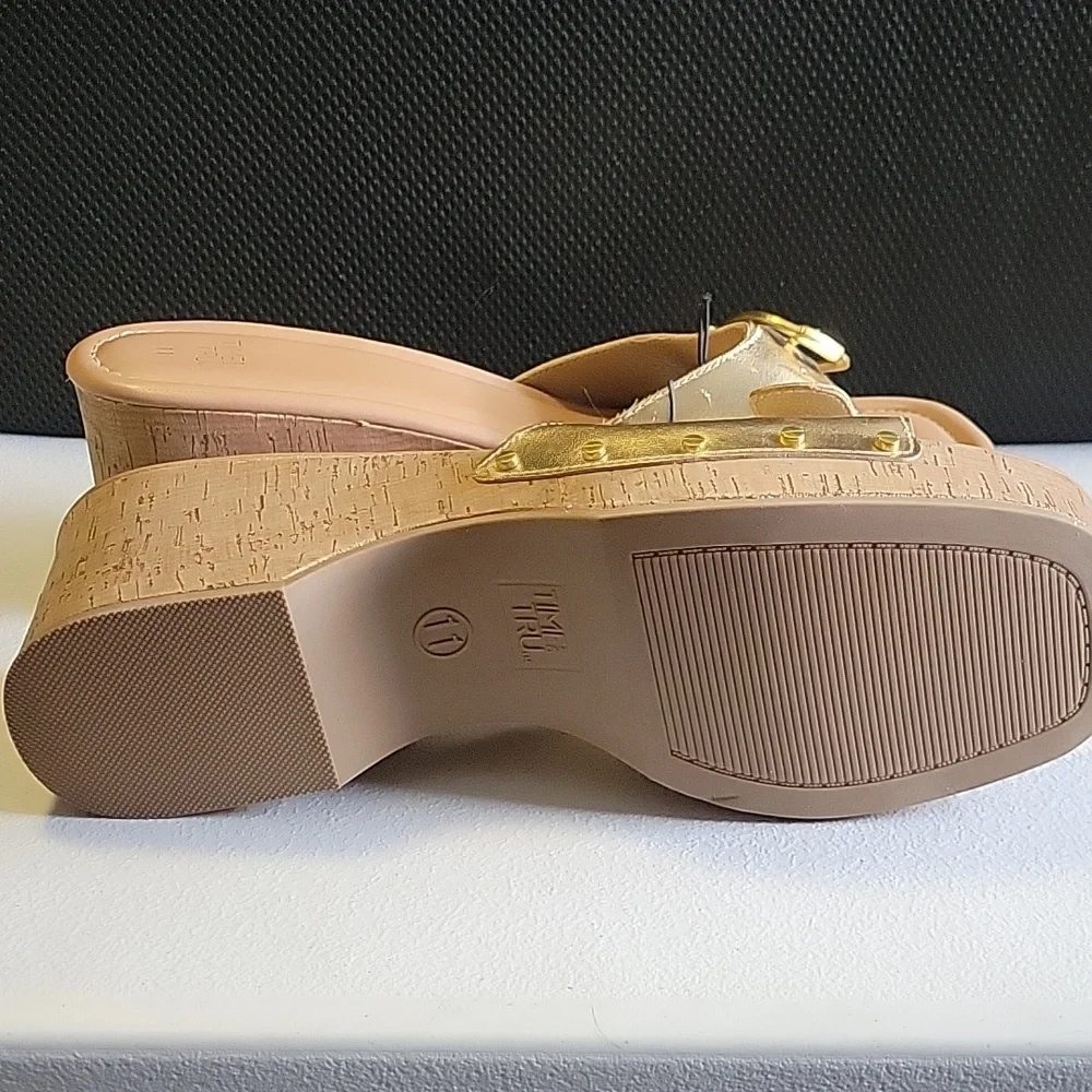 Gold Platform Sandals New